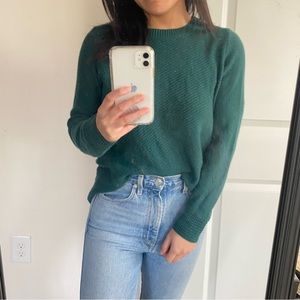 Madewell green sweater size medium